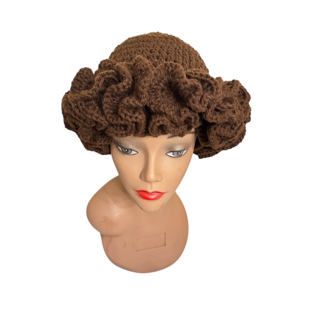 Fresh off the hook. Crochet Ruffle hat - Picture 2 of 3